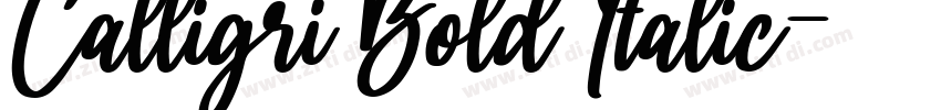 Calligri Bold Italic字体转换